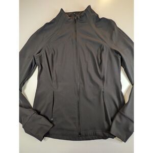 AVIA Women’s Medium Black Full Zip Athletic Jacket Thumbholes Pockets